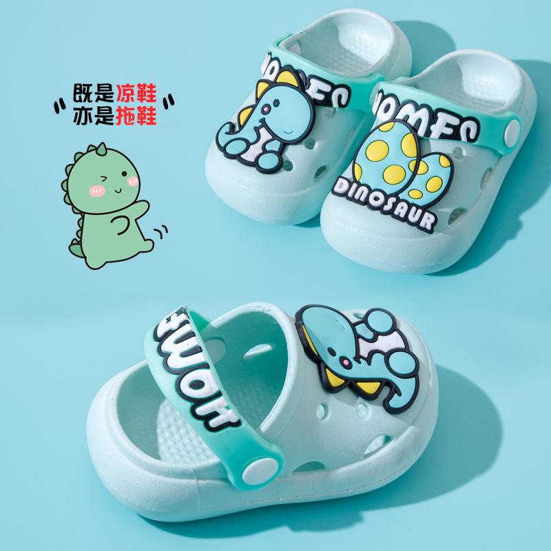 Children's Summer Cartoon Non-Slip Baby Sandals for Boys and Girls, Boys' Closed-Toe Clogs, Toddler Sandals