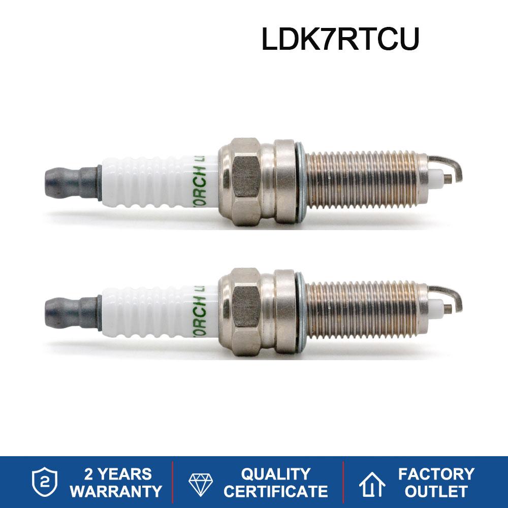 2-8PCS Spark Plugs TORCH LDK7RTCU with U-shaped Groove Replace for Candles 1643/LKR7E 90724/LKR7D-DE 5847/LKR7B-9 BERU Z308