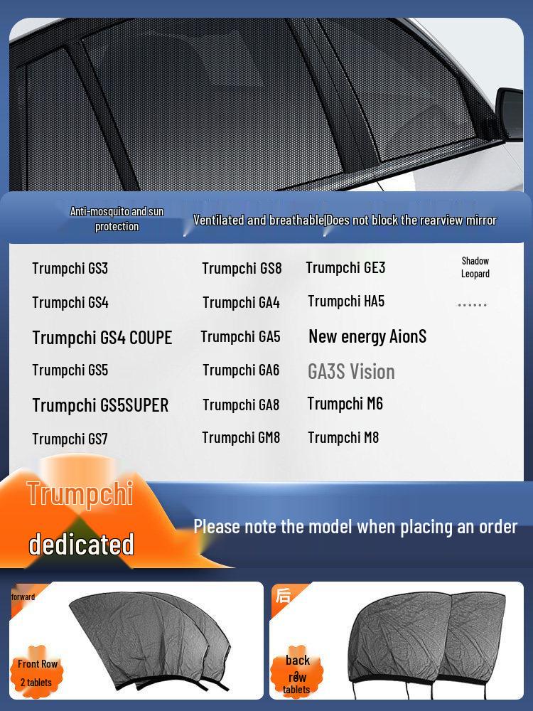 Car Window and Sunroof Anti-Mosquito Mesh: Insect-proof Sun Protection Screen & Curtain.