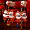 Traditionelle Chinesische Neujahrsdekoration Aufweckender Löwe mit Glöckchen Mondneujahrsornament Cartoon Wandbehang Festliche Jahreszeit