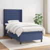 3131471 vidaXL Lit à sommier tapissier avec matelas Bleu 80x200 cm Tissu