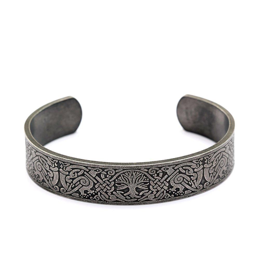 Viking Stainless Steel Old Bracelet Vintage Viking Totem C-Bracelet
