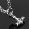 Nordic Totem Viking Hammer Stainless Steel Men's Necklace