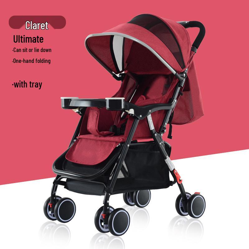 

Легкая детская коляска Huaying: Складывание одной рукой, Наклон, Ударопрочность, Портативный дизайн