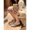 Sheepskin version~ Shoes Ballet Shoes Leather Rhombus Pearl Flat Shoes Women's Mary Jane Shoes