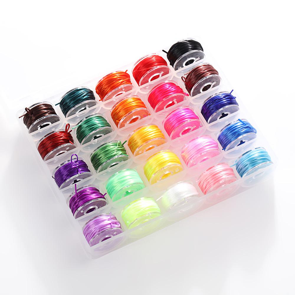 

Мини плоский эластичный шнур 25 цветов для браслетов своими руками: 6м спандекс шнур для ювелирных изделий и бисероплетения Flat Elastic Cord