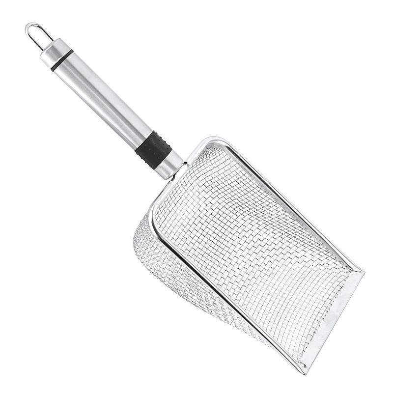 Stainless Steel Cat Litter Scoop with Small Holes - Ideal for Bentonite and Walnut Sand