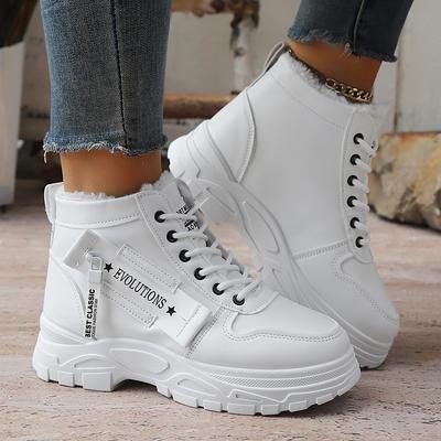 Women Sneakers Winter Fashion Sneakers Waterproof Height Increased Snow Boots Warm High Top Platform Sports Shoes Women