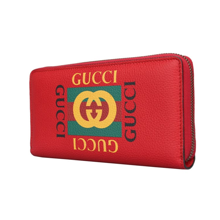 Gucci Cow Leather Wallet Unisex Red 496317-0GDAT-6461