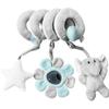 Spiral Plush Hanging Toy for Crib Plush Car for SEAT Stroller Toy Interactive with Lovely Pendant Baby 3/6/9months+ Teet