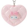 Sanrio My Melody Mirror Mascot ABS and Standard Magnifying Mirror Keychain, Resin, Steel, Glass, Mirror, Mirror, 2-Sided (159603)