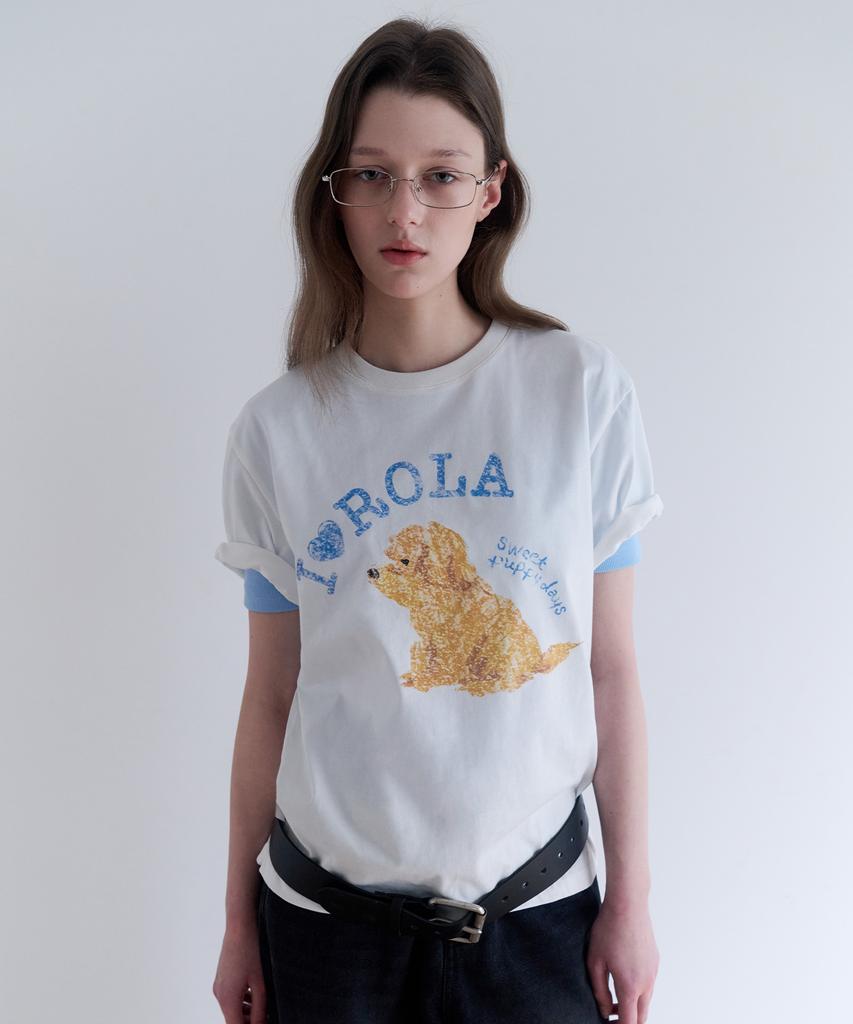 ROLAROLA I Love Rola Puppy Friends T-Shirt White