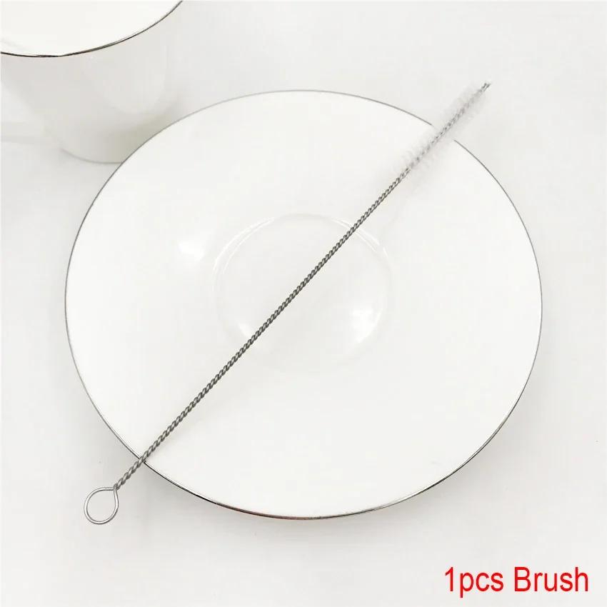 

16cm Short Drinking Straw For Kids Stainless Steel Straws Reusable Bent Straw Mug Coffee Child Drinking Straw with Cleaner Brush