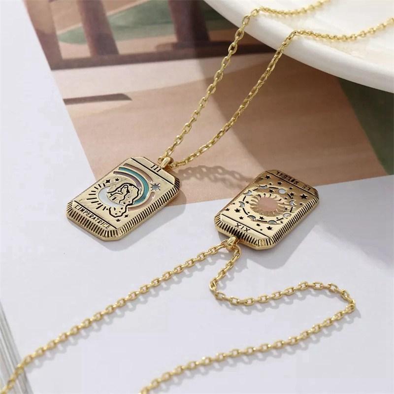 Sun Pendant Star Moon Pendant Cool Holiday Halskjede Holiday Halskjede Halskjede Pendant Halskjede