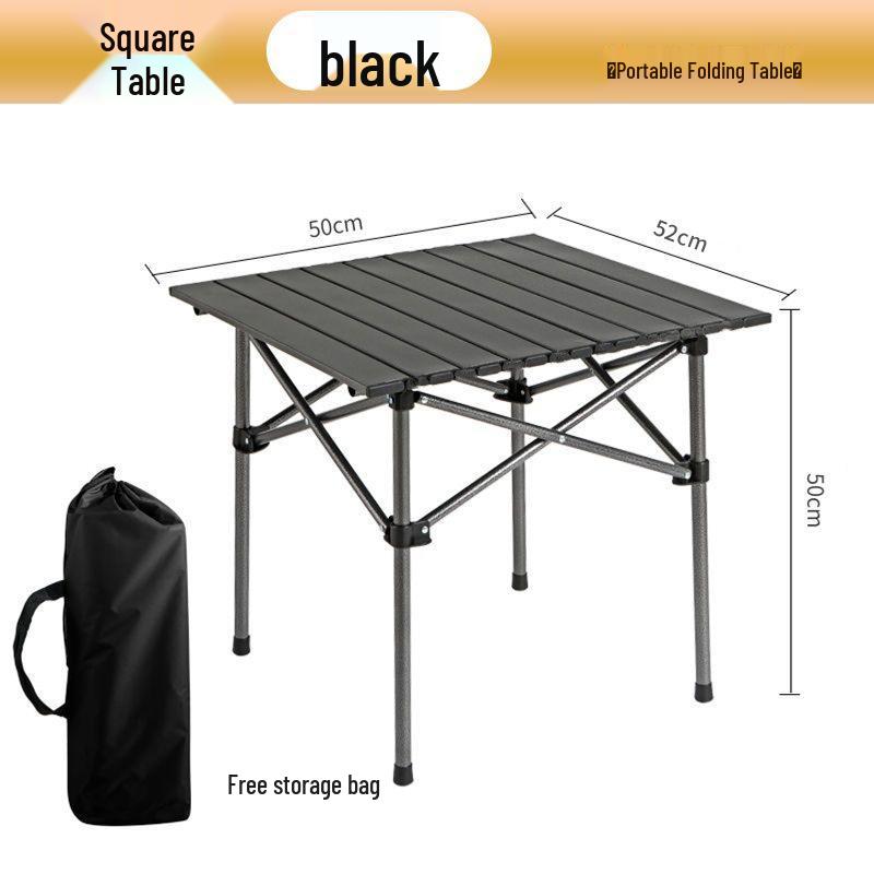 Folding Portable Carbon Steel Camping Table and Chairs Set for Outdoor Dining and Street Stalls