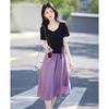 Women's Pleated Waist Two-Piece Skirt Set