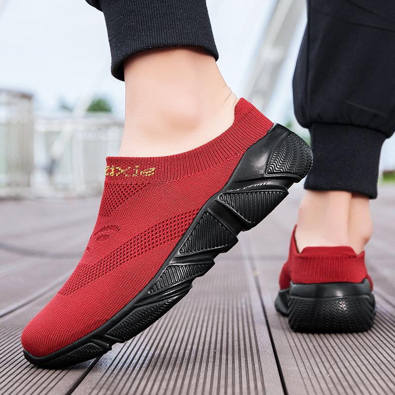 Damen Sandalen Rückenfrei Walking Sneaker Sommer Slipper Pantoletten Socken Schuhe Geschlossene Zehen Hausschuhe Herren Clogs Übergröße