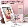 1pc,Acrylic Puzzle Gifts for Sisters - Desktop Decorations, Table Centerpieces, Office Desk Accessories