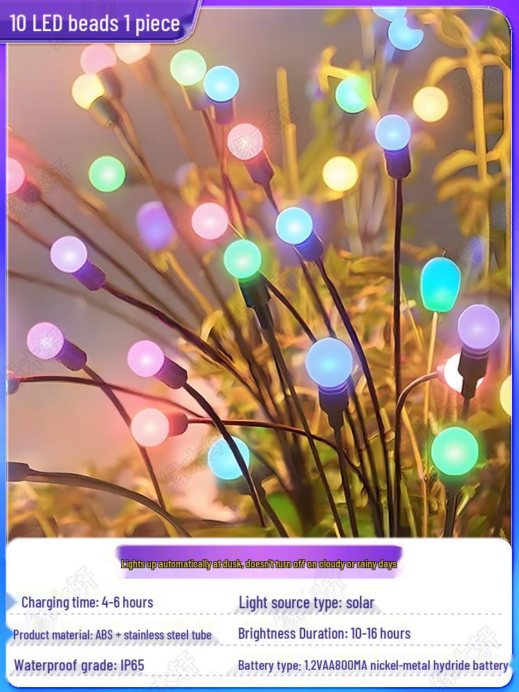 Solar-Powered Waterproof Firefly Garden Lights for Outdoor Villa Courtyard Atmosphere