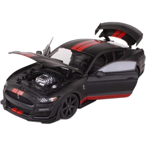 Maisto 1/18 Scale Diecast Model Car 2020 Ford Mustang Shelby GT500 Black (Limited Edition, Special Color, Not Catalog Included) - Model Car, Finished