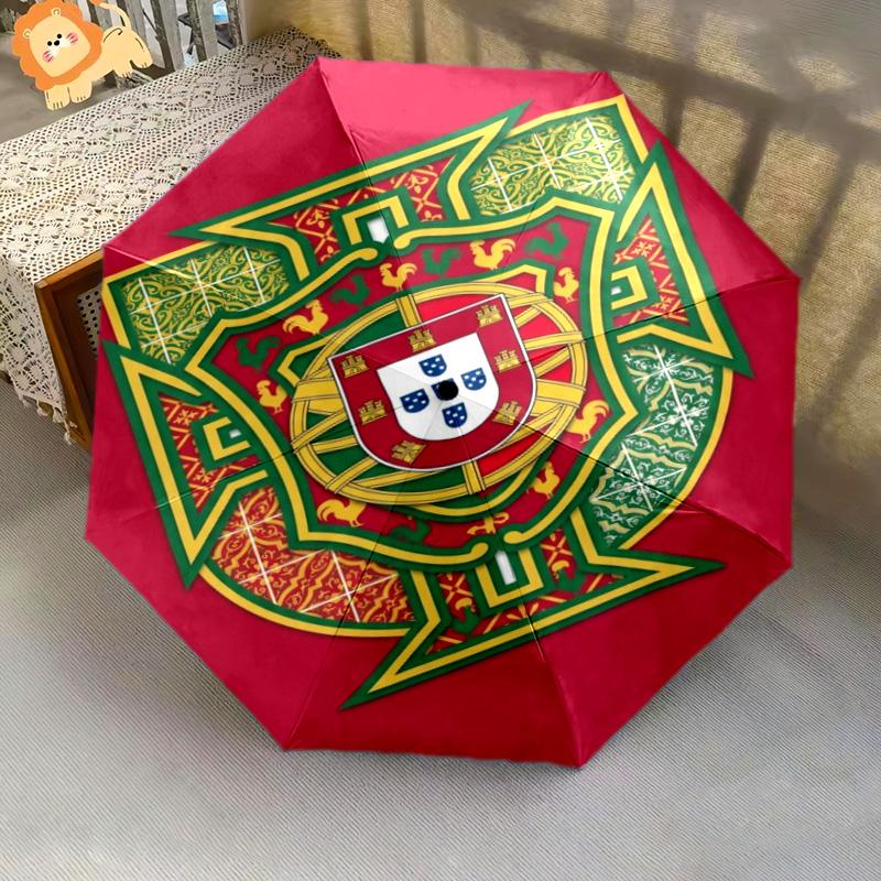 Royal Emblem Design Folding Umbrella Suitable for All Seasons 8 Paraphenoid Bones Sun Umbrella Umbrella Umbrella