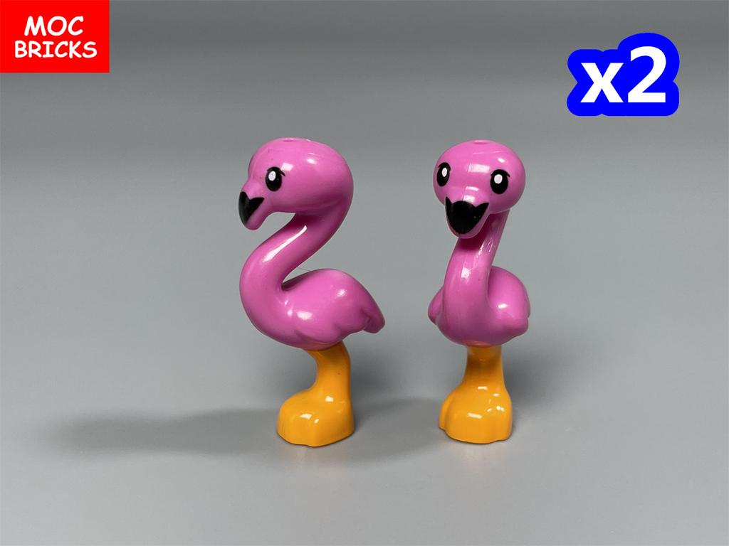 Ladrillos MOC Escena de Selva Bosque Animal Terrestre Cisne Conejo Ratón Pájaro Perro Ensamblar Bloques de Construcción Juguetes para Niños Muñeca de Plástico