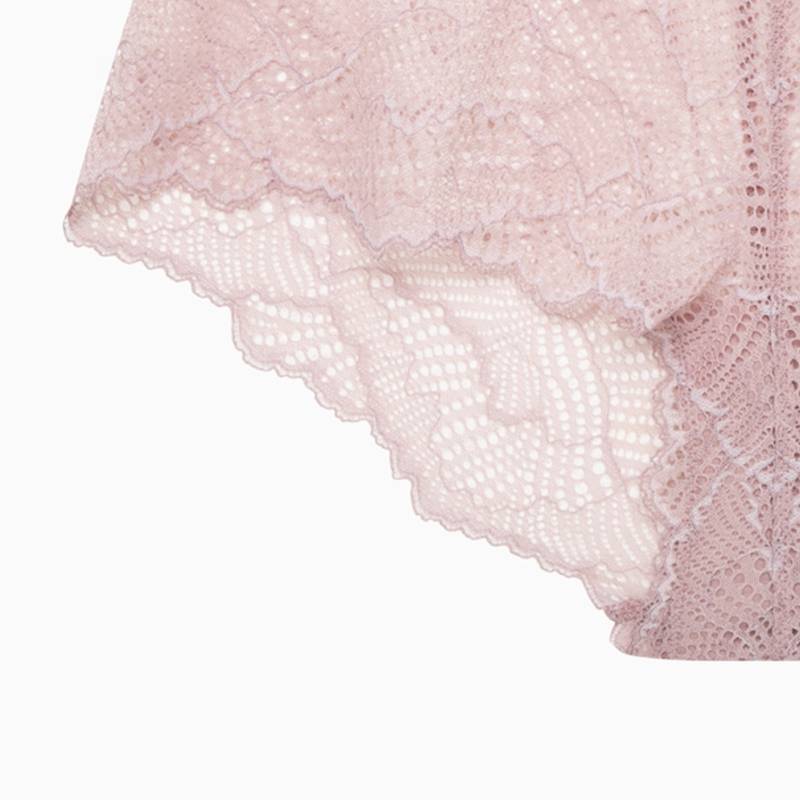 Calvin Klein Solid Color Sexy Lace Trim Hipster Underwear Women Underwear Light-Pink QF7172AD-8HR