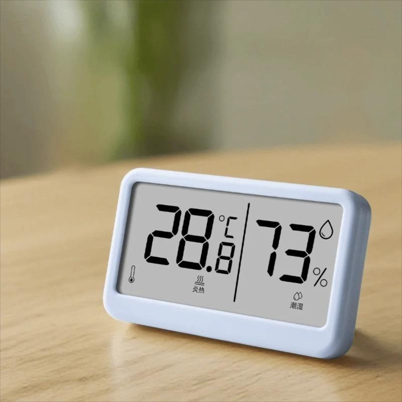 Mini Digital Temperature Humidity Meter Household Indoor Portable Thermometer Hygrometer for Bedroom Office Living Room Greenhouse Pet Box Daily Use