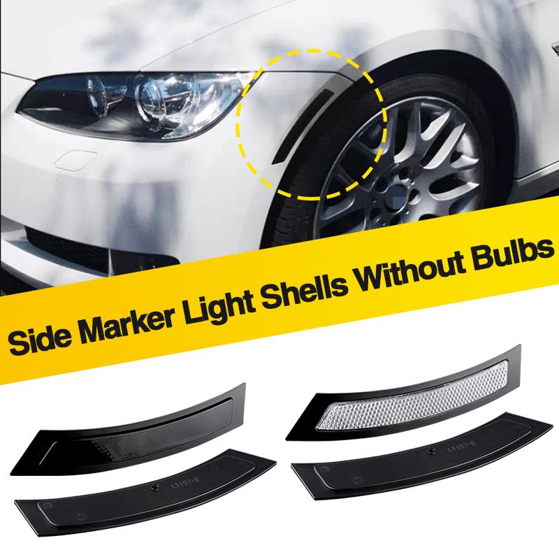 2PCS For BMW 3 Series E92 E93 Only Coupe Convertible No Bulbs Side Bumper Marker Reflector Light Covers OEM Parts Lamp Housing
