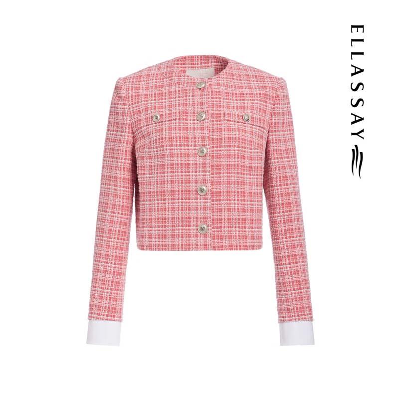 ELLASSAY Exquisite Spliced Cuff Short Jacket