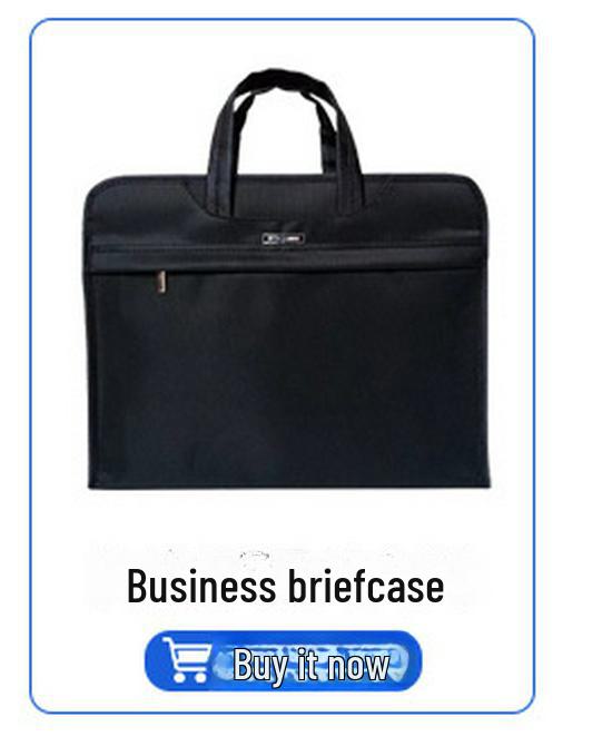 Portable Logo-Printed Briefcase for Conferences - Unisex Document Bag