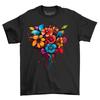 Flowers Dripping Paint Effect T-shirt - Blooming with Colorful Humor! Funny T-sh