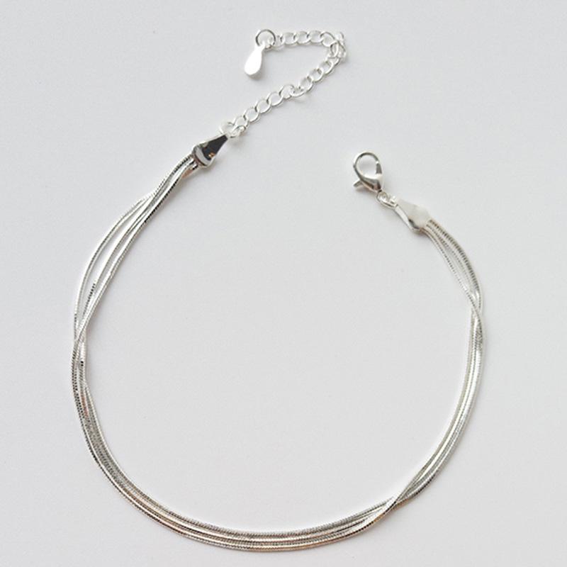 Extra Fine Women's Titanium Steel Snake Bone Chain Bracelet/Anklet - Non-Fading, Simple, Light Luxury, Versatile, and Stackable.