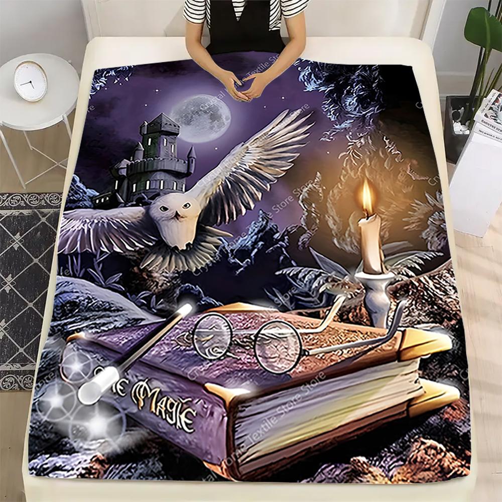 Eagle Book Cartoon Image Printed Blanket Adult Blanket Soft and Warm Bedding for Bed Sofa Outdoor Travel Cover Blanket Cobertor