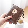 Flower Embroidery Purse Small Walet Credit Card Holder Money Bag
