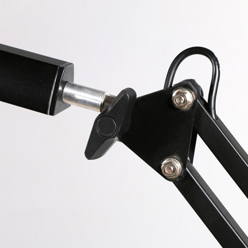 LED Faltbare Langarm Augenschutz Lese-Schreibtischlampe USB Lese-Arbeitsplatzleuchte mit Klemme Upgrade 12W Schwarz