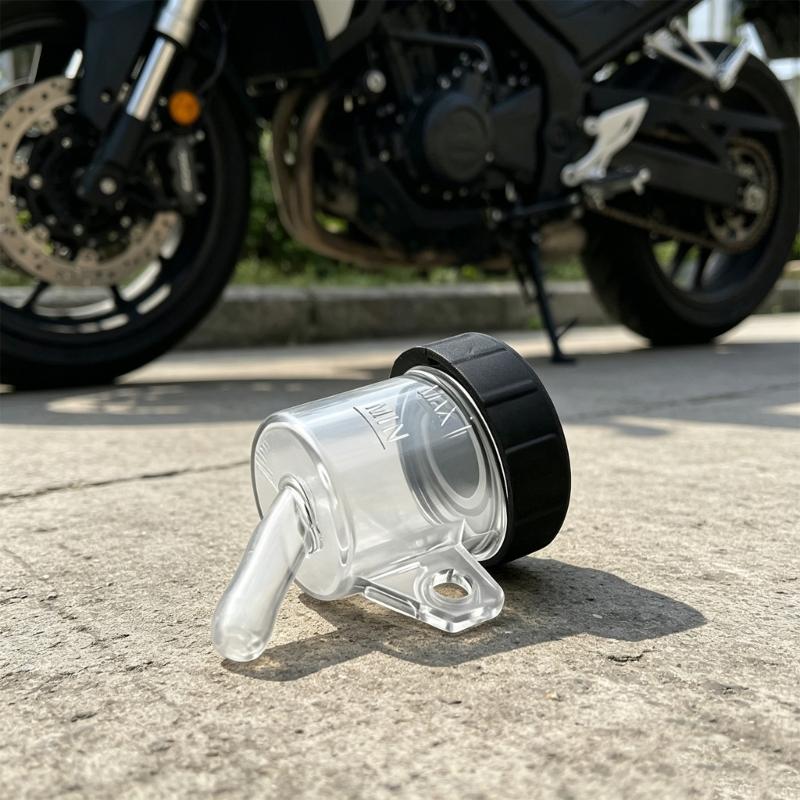 Quality Motorcycle Brake Fluid Reservoir Oil Tank Transparent PC Material Leak Proof For Smooth Braking Performances