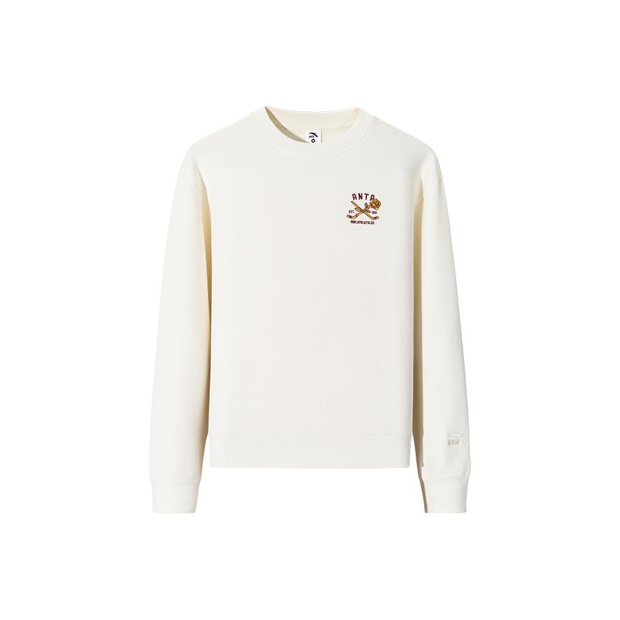 Anta Comfortable Soft Letter Number Simple Round Neck Loose Sweatshirt Women Sweatshirt 162548704N-1