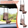 1pcs Shaking Wooden Man Figurine Funny Bobblehead Car Creative Nerdy Accessories Car Decor Dashboard Dolls Ornaments Little M6Y3