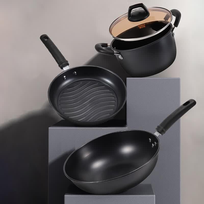 KOBACH Double Rust-Proof Refined Iron 3-Piece Cookware Set