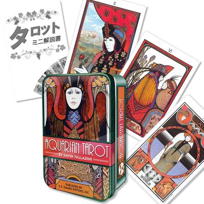 Aquarian Tarot In a Tarot Reading Japanese 78 Tarot Mini Tin Case Tin, Instructions, Instructions, Authentic, Cards, Size,