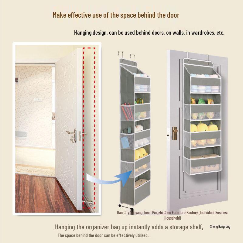 Wall-Mounted Hanging Storage Pocket for Clothes, Dorm Room Organizer, and Bathroom Diaper Holder