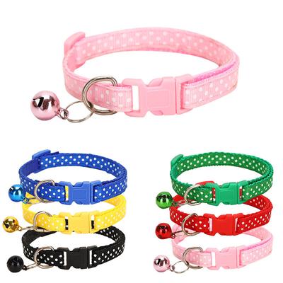 Fashion Pet Dog Collar Colorful Pattern Paw Footprint Cute Bell Adjustable Collars For Dog Cats Puppy Pet Accessories