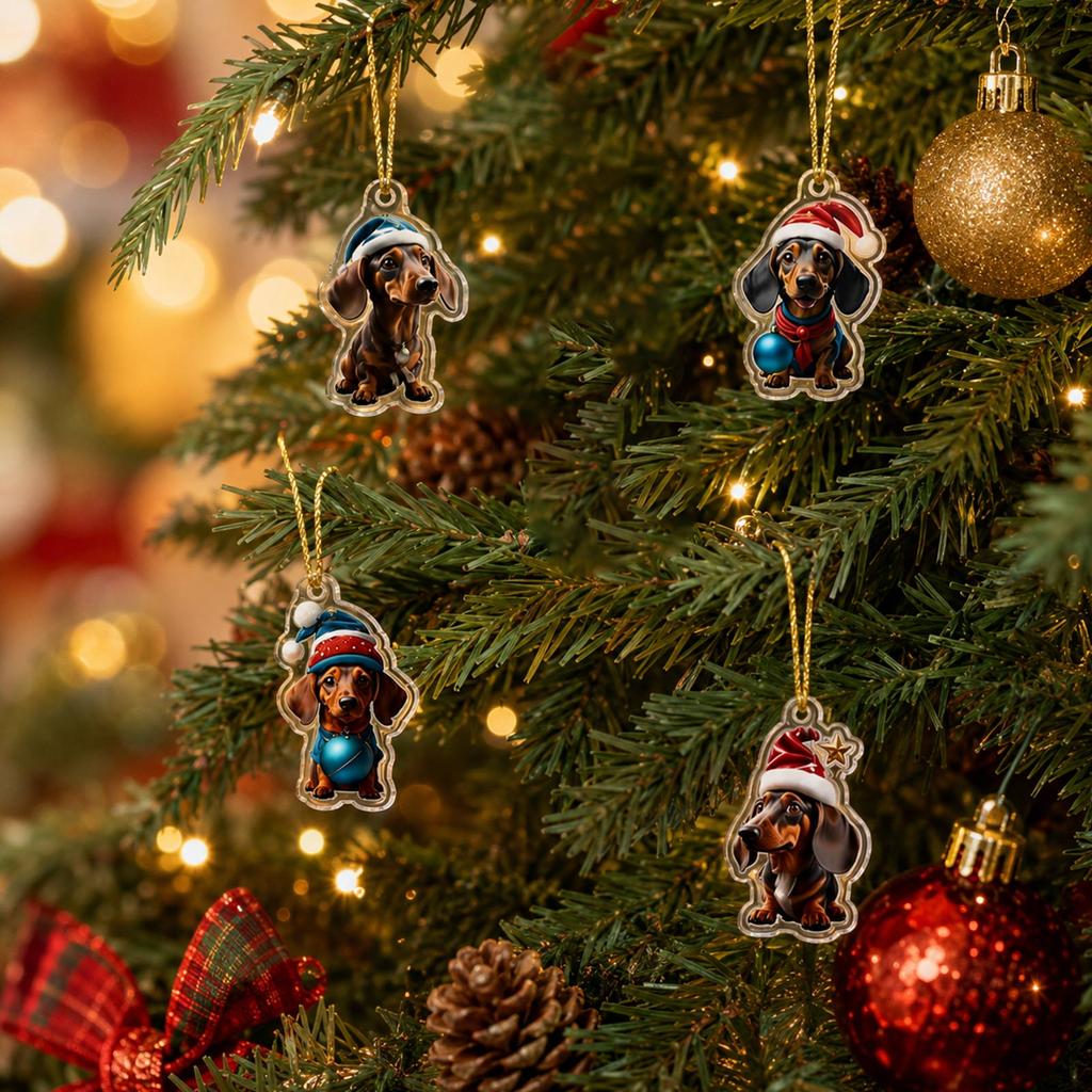 Christmas Advent Calendar with and Acrylic Tree Ornaments