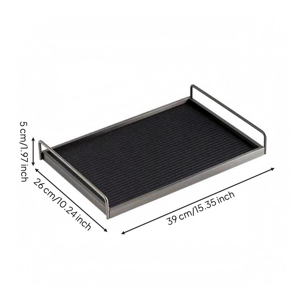 Sturdy Catchall Tray with Raised Edges | Versatile, Tabletop Tray, Modern, for