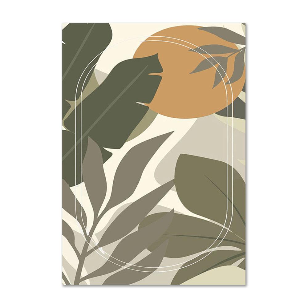 Abstract Monstera Plants Wall Art Nordic Canvas Painting Print Green Plants Posters Prints Wall Pictures for Living Room Decor
