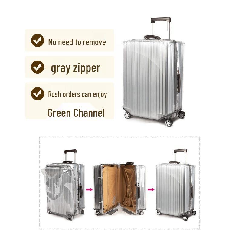 Thickened PVC Anti-Fall Transparent Dust Cover for Check-in Suitcases