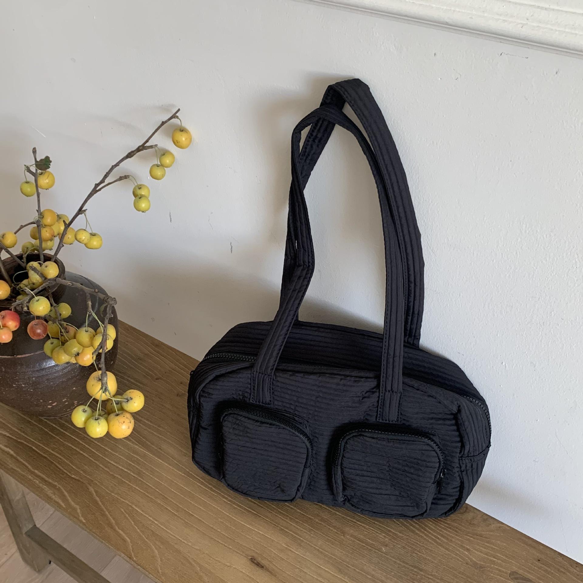 

Женская сумка из цельного нейлона для офиса, простая сумка на плечо, кошельки