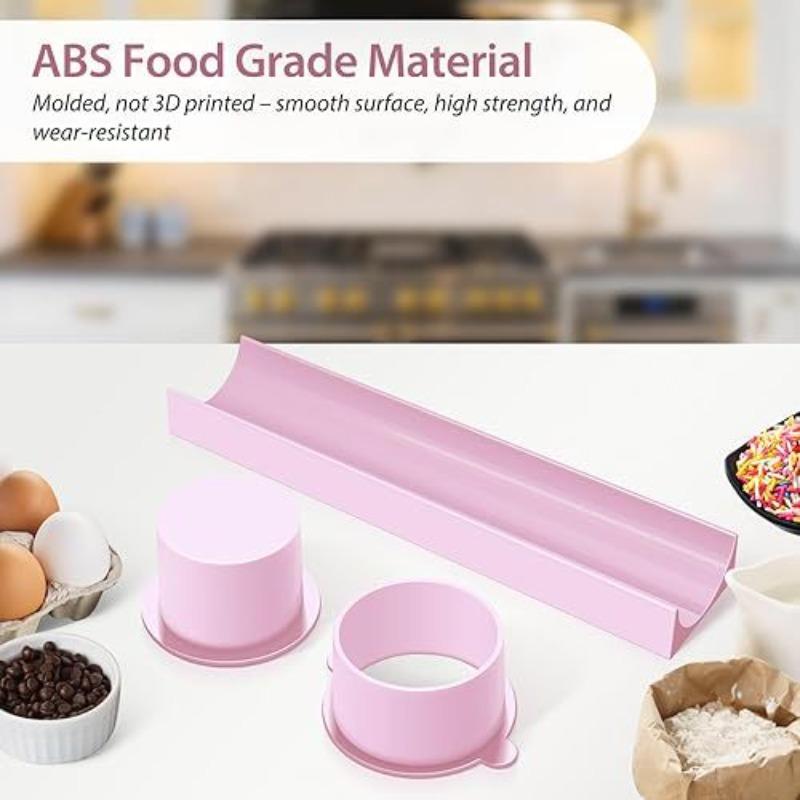 Round Cake Pop Mold Set – Injection Molded Non-3D Circle Cookie Baking Tools Easy Release Biscuit Maker Kit