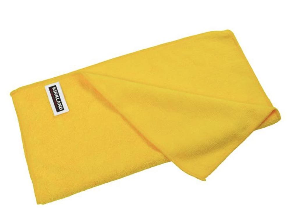 Kirkland Mikrofasertücher x 36 Gelb (40cm 40cm), Zählung,